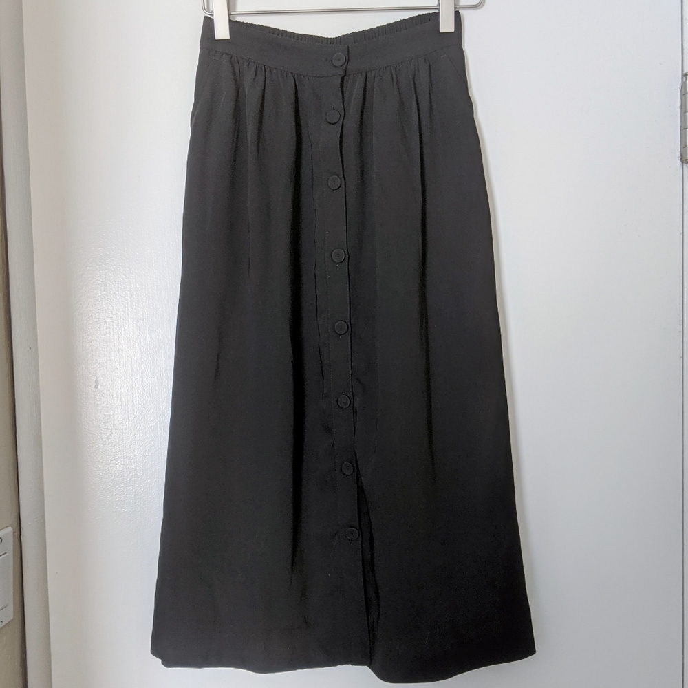 Midi Black Skirt
